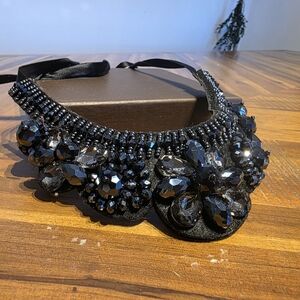 Elegant Black Beaded Necklace. A Statement Piece.